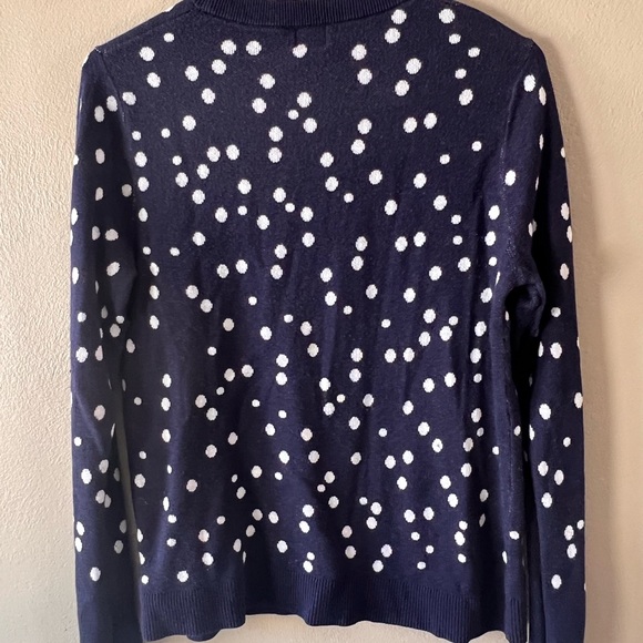 A New Day Woman’s Navy Sweater with White Polka Dots - Size Large - Picture 2 of 7